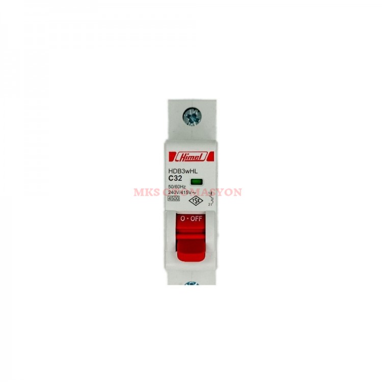 Himel - 1 Kutuplu 32 Amper - C Eğrisi 4,5kA Otomatik Sigorta