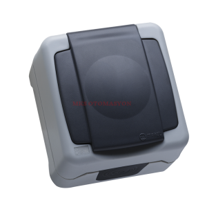 Makel - Nemliyer Sıva Üstü Kapaklı Topraklı Priz IP44