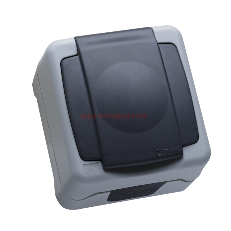 Makel - Nemliyer Sıva Üstü Kapaklı Topraklı Priz IP44