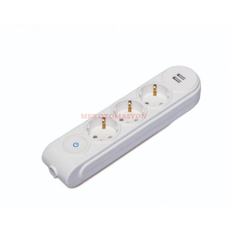 Makel - USB’ li Anahtarlı Üçlü Grup Priz