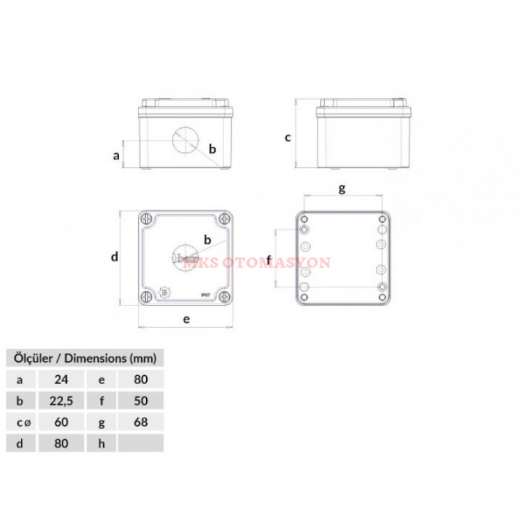 Bemis - Alüminyum, IP67 Tekli Buton Kutusu