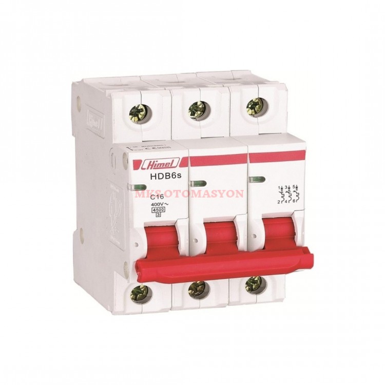 Himel - 3 Kutup 4,5kA 16 Amper Otomatik Sigorta