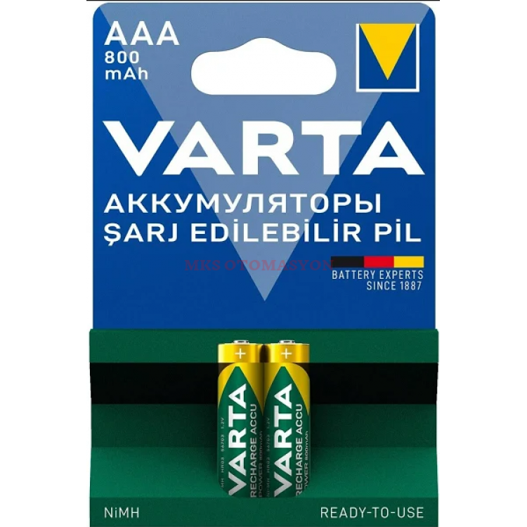 Varta 800mAh AAA Şarj Edilebilir İnce Pil 2li Ambalaj 56703