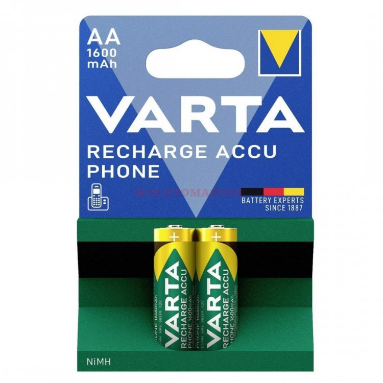 Varta 1600mAh AA Şarj Edilebilir Kalem Pil 2li Ambalaj 58399