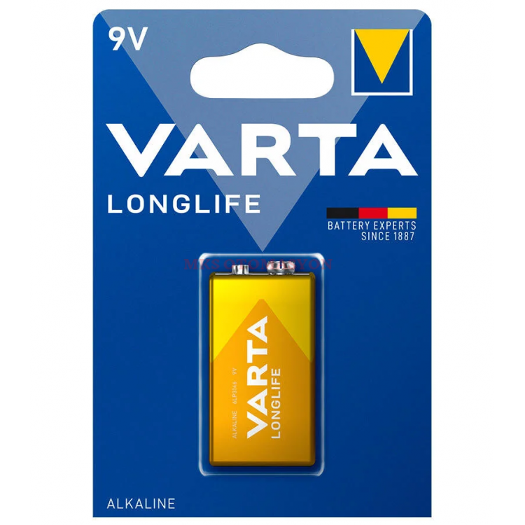 Varta Long Life Manganez Kare Pil 9V