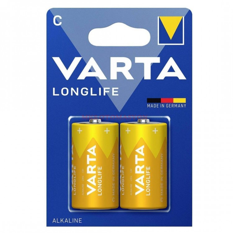 Varta 4114 Longlife Alkalin C Orta Boy Pil 2'li Paket