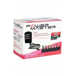 Powermaster 3V-12V 3Amper Çok Uçlu Kademeli Adaptör