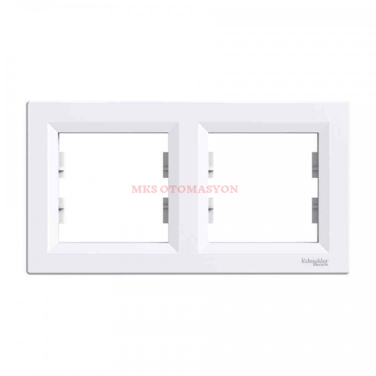 SCHNEIDER ELECTRIC EPH5800221 ASFORA BEYAZ İKİLİ YATAY ÇERÇEVE