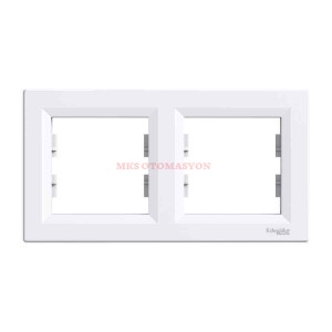 SCHNEIDER ELECTRIC EPH5800221 ASFORA BEYAZ İKİLİ YATAY ÇERÇEVE