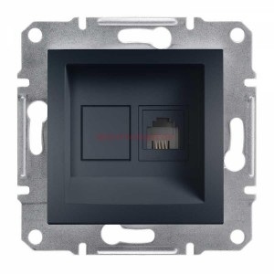 EPH4100171 ASFORA 1XRJ11 ANTRASİT TELEFON PRİZİ ÇERÇEVESİZ