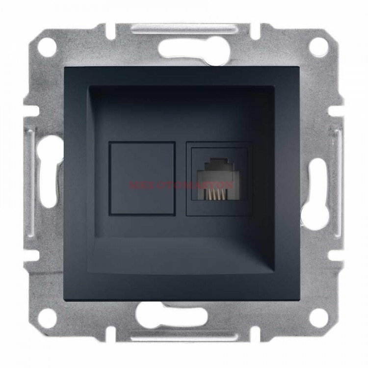 EPH4100171 ASFORA 1XRJ11 ANTRASİT TELEFON PRİZİ ÇERÇEVESİZ EPH4100171 ASFORA 1XRJ11 ANTRASİT TELEFON PRİZİ ÇERÇEVESİZ