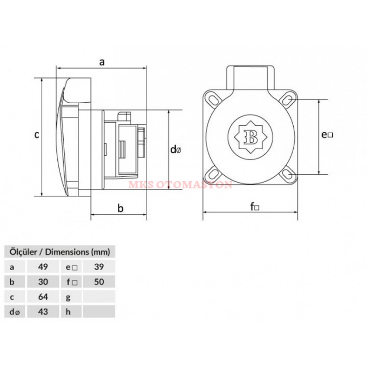 Pano Priz (Yatay Giriş) BY8-1402-2700 Bemis