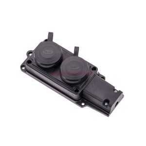 Byes BY10-104 1x16A. 2'li Kauçuk Grup Priz 220V