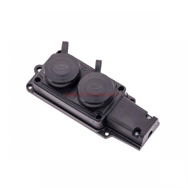 Byes BY10-104 1x16A. 2'li Kauçuk Grup Priz 220V