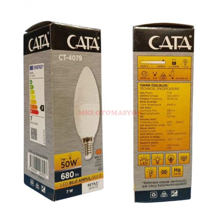 Cata Ct-4079 7W Ledli Buji Ampul Beyaz 6400K