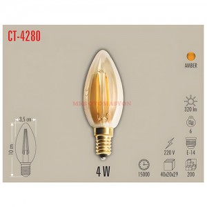 Cata Ct-4280 Rustik Led Buji Ampul / Amber