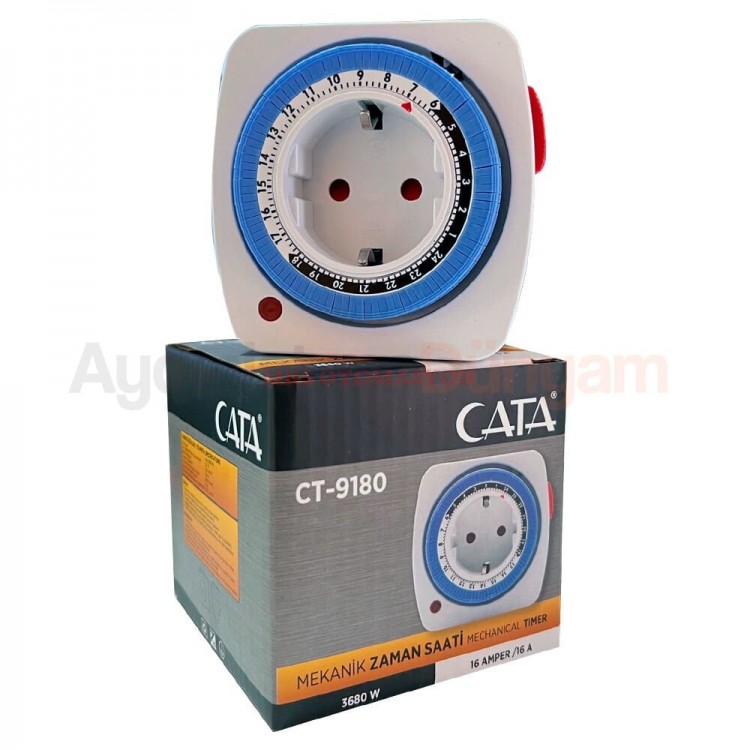 Cata CT-9180 3680W Zaman Ayarlı Mekanik Priz