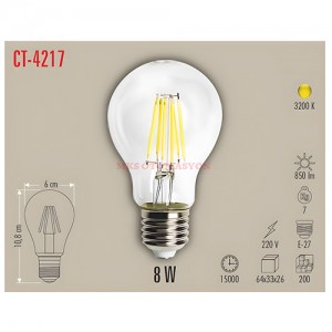 Cata CT-4217 8W Edison Cop Led Ampul Günışığı