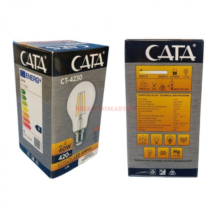 Cata Ct-4230 4W Edison Cop Led Ampul / Günışığı
