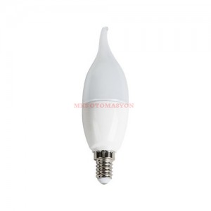 Cata CT-4077 5W LED Kıvrık Buji Ampul - Beyaz Işık (6400K) - E14 İnce Duy Dekoratif Avize Ampulü