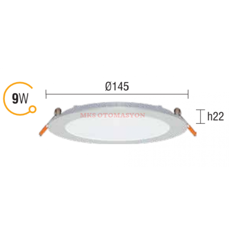 Tio 9W Slim LED Panel Spot Armatür - 4000K Doğal Beyaz - IP40 Koruma Sınıfı
