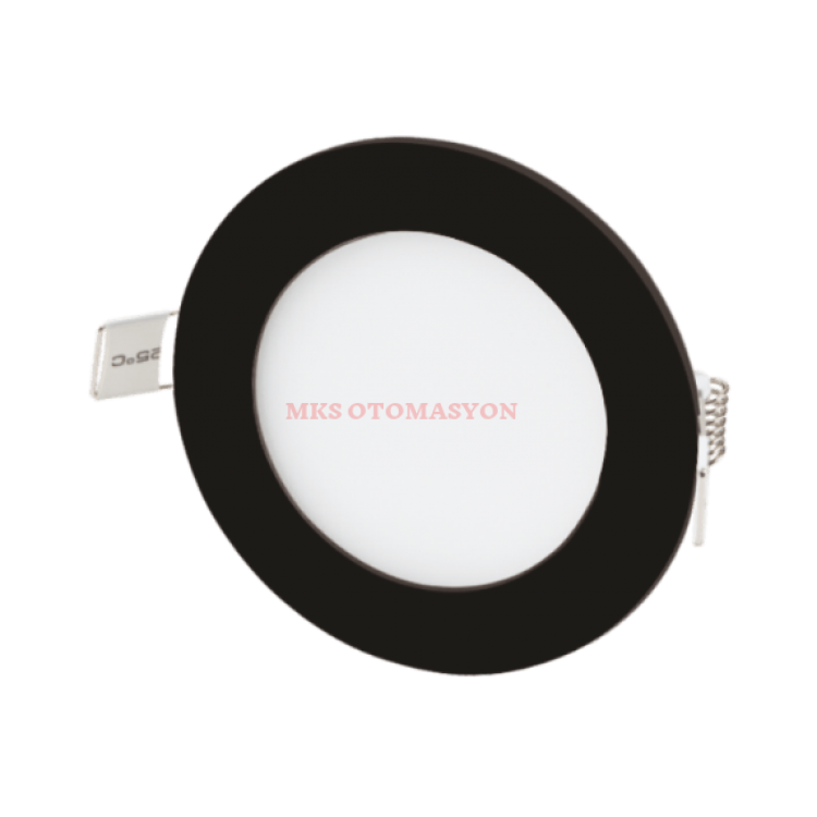 Cata CT-5152 6W Slim Panel LED Armatür - 6400K Beyaz Işık - Siyah Kasa
