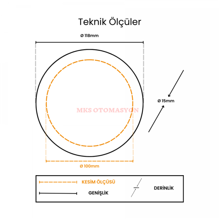 Cata CT-5145 6W LED Spot Armatür - 6400K Beyaz Işık - Alüminyum Gövde Sıva Altı