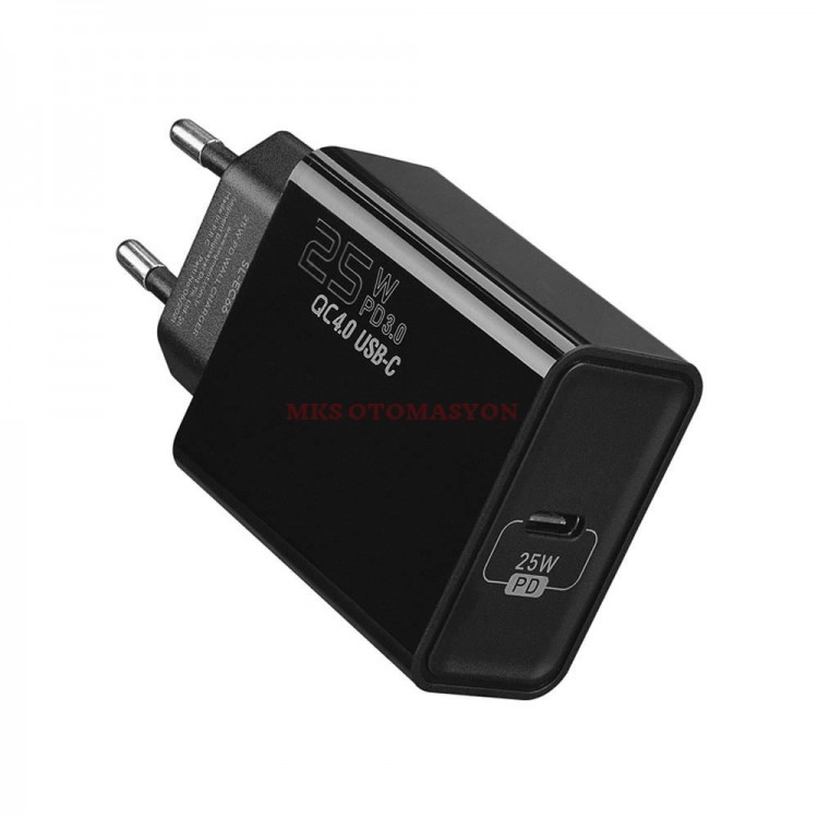 S-Link SL-EC66 25W Type-C Hızlı Ev Şarj Adaptörü (PD 3.0 & QC 4.0)