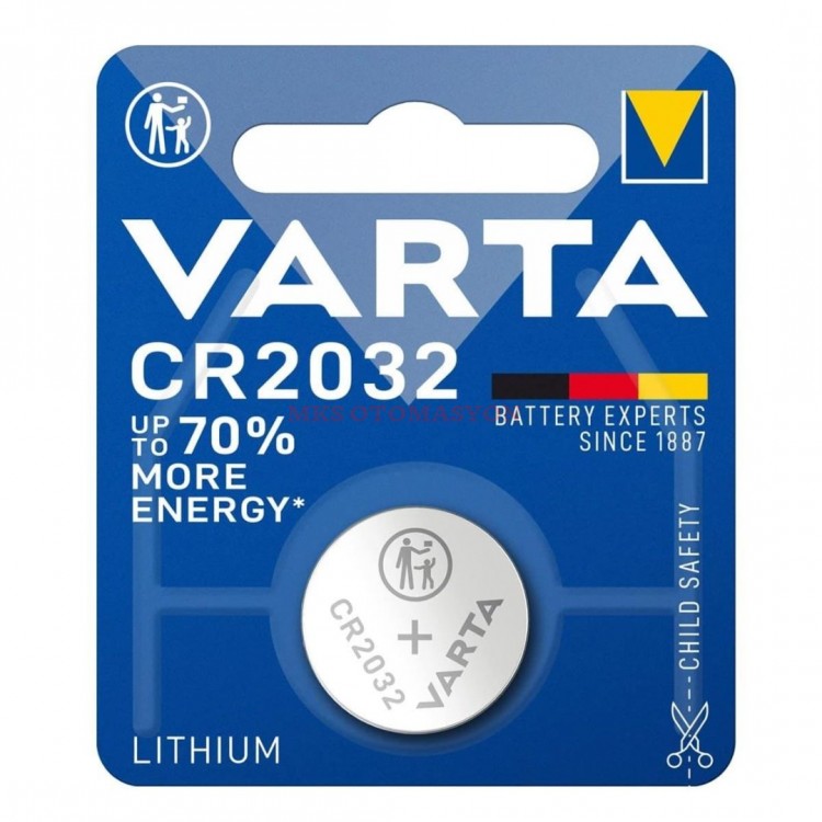 Varta CR2032 3V Lityum Düğme Pil (Tekli Blister Paket) Varta CR2032 3V Lityum Düğme Pil (Tekli Blister Paket)