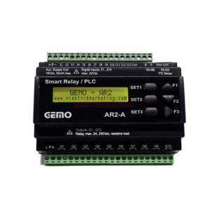 Gemo AR2-A-230VAC-14D Ray Tipi "Ladder Logic" Ile Programlanabilir Akıllı Röle / PLC