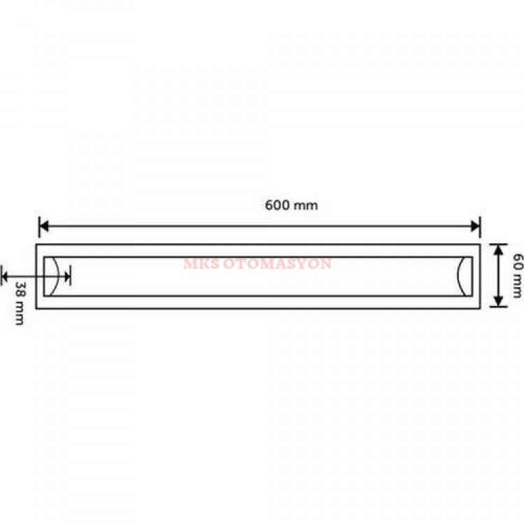 Inoled 18W 6500K Beyaz Işık LED Bant Armatür 60 cm IN-TLS-2905-01