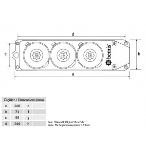 BK6-2504-4615 Bemis - Üçlü Grıp Priz 3/25 Amper 380V-450V