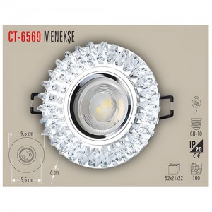Cata CT-6569 Cam Spot Armatür Menekşe