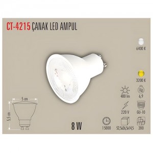 Cata Ct-4215 7W Led Çanak Ampul / Beyaz