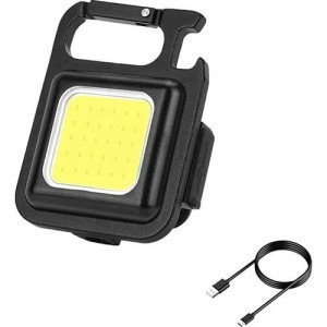 Fonksiyonel 3ü 1 arada Mıknatıslı USB Şarjlı Fener & Anahtarlık & Pratik Kapak Açacak