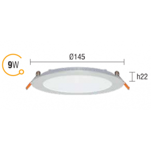 Tio 9W Slim LED Panel Spot Armatür - 4000K Doğal Beyaz - IP40 Koruma Sınıfı