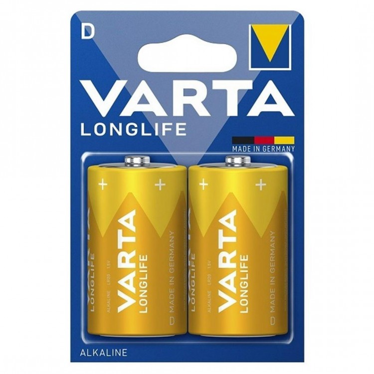 Varta 4120 Longlife Alkalin D Büyük Boy Pil 2'li Paket Varta 4120 Longlife Alkalin D Büyük Boy Pil 2'li Paket