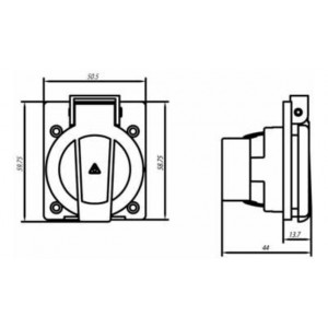 Schneider Electric 1/16 Amper Kapaklı Monofaze Pano Prizi